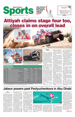 Attiyah Claims Stage Four Too, Closes in on Overall Lead