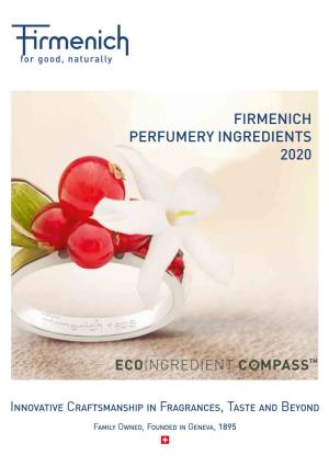 Firmenich Perfumery Ingredients 2020