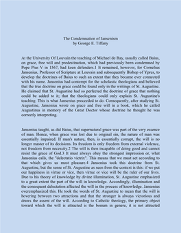 The Condemnation of Jansenism by George E. Tiffany at The