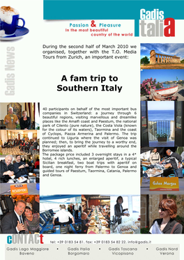 A Fam Trip to Southern Italy
