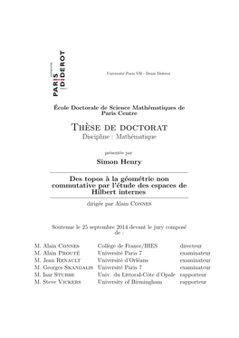 Th`Ese De Doctorat