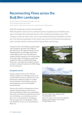 Reconnecting Flows Across the Budj Bim Landscape