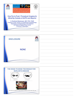 How Far to Push Procedural Imaging for Mitraclip Outside of A2/P2 BM