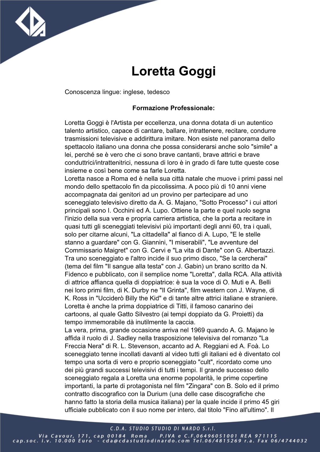 Loretta Goggi