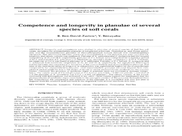 Competence and Longevity in Planulae of Several Species of Soft Corals