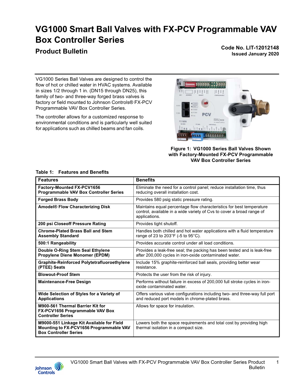 VG1000 Smart Ball Valves With FX-PCV Programmable VAV Box Controller ...