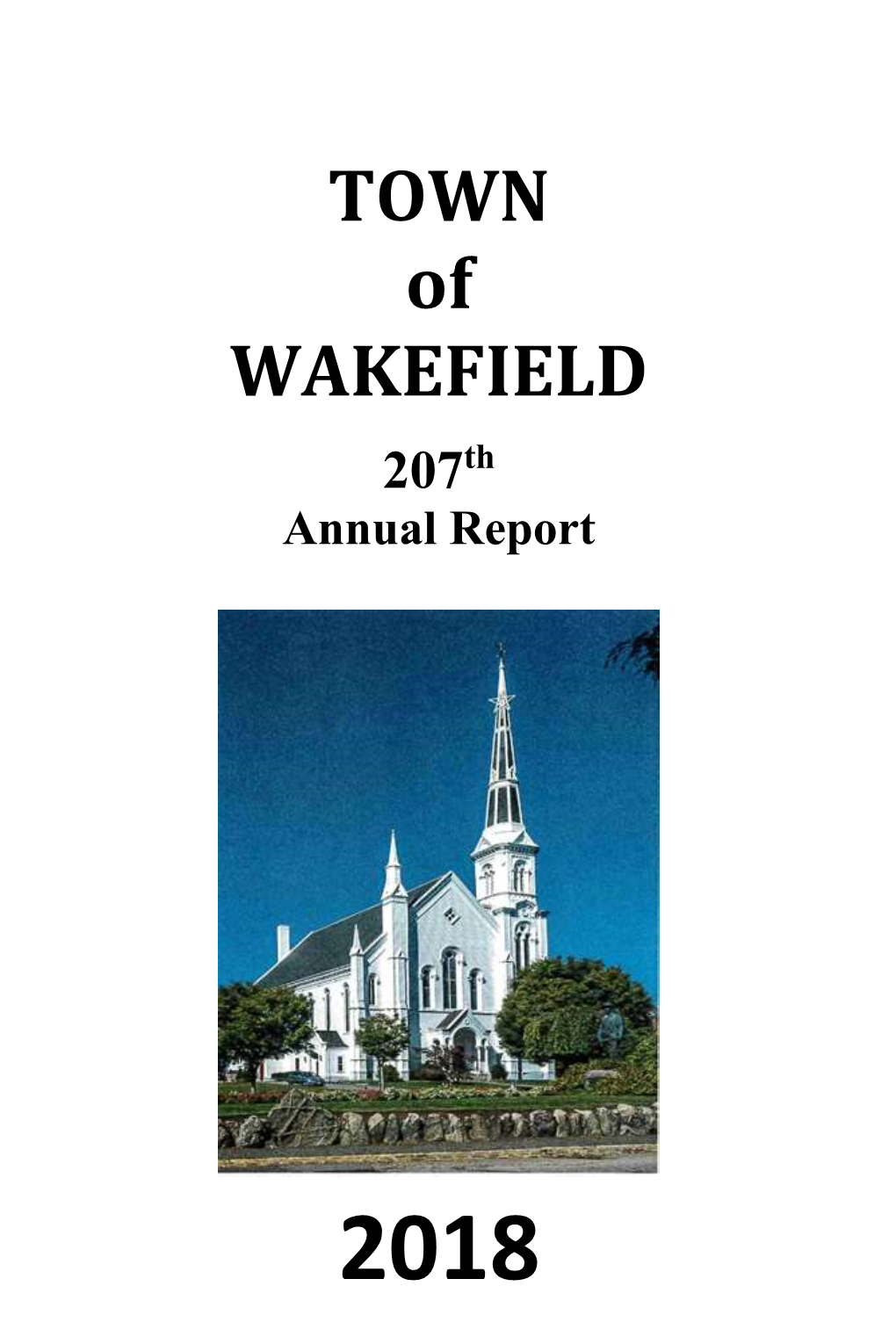 Annual Town Report: 2018