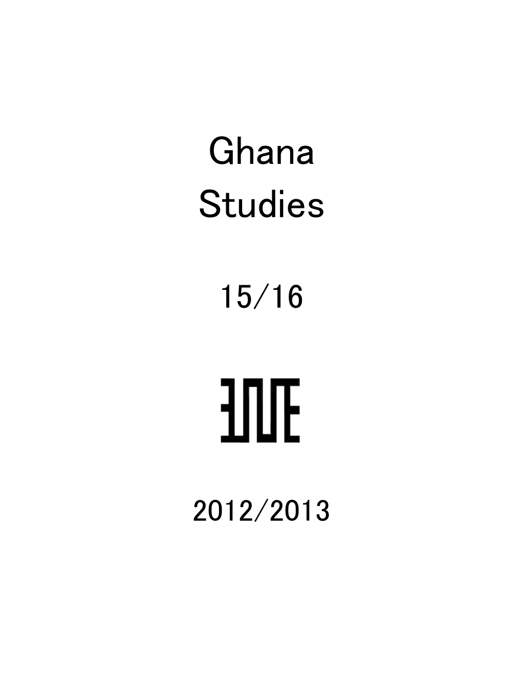 Ghana Studies