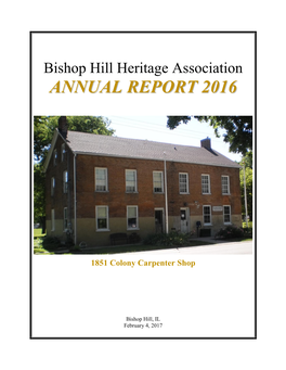BHHA Annual Report 2016 FINAL