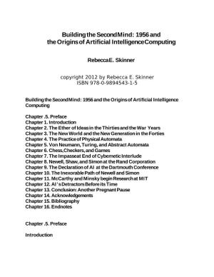 1956 and the Origins of Artificial Intelligence Computing