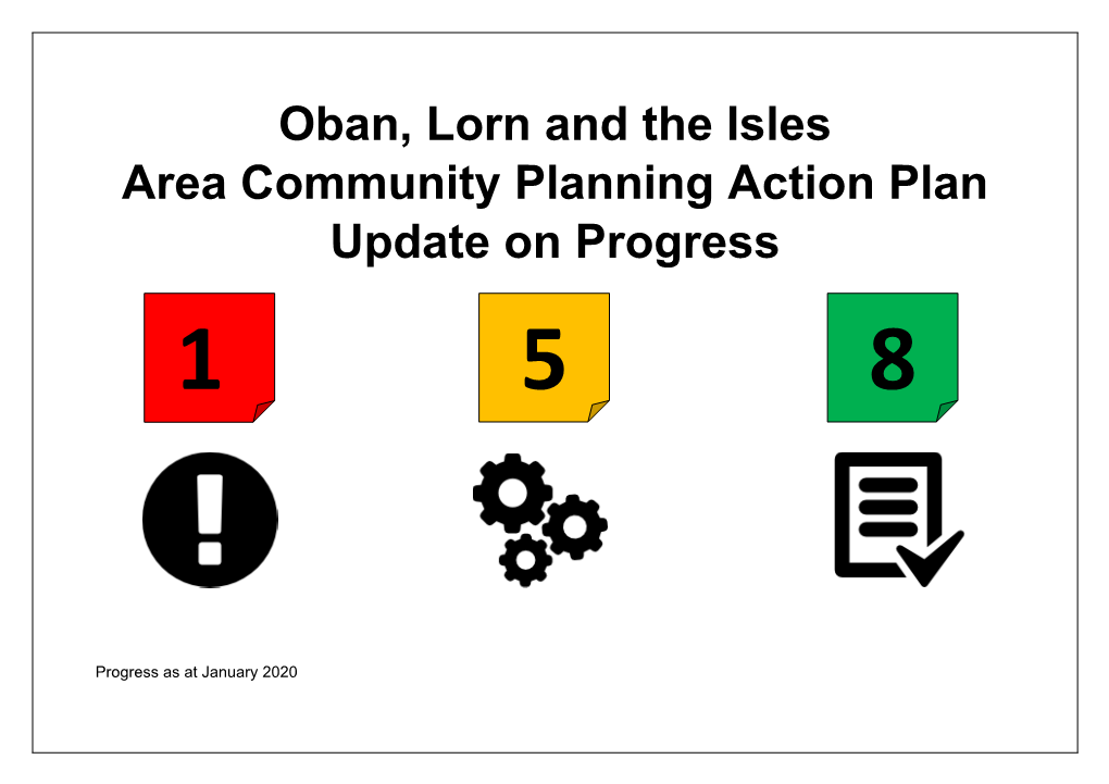 Area Community Planning Action Plan Update on Progress 1 5 8