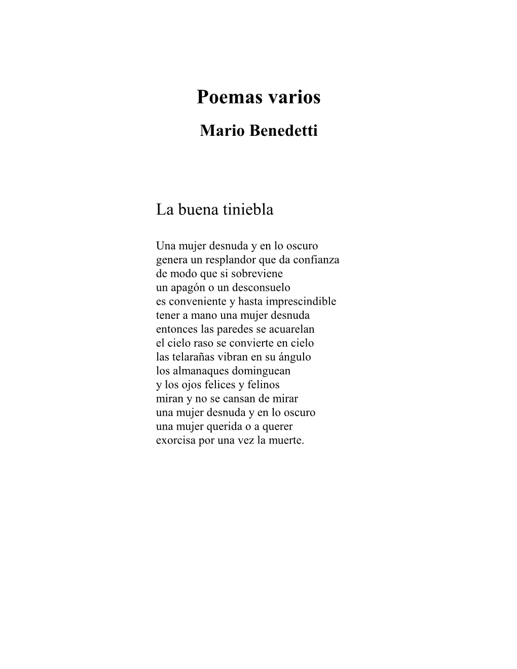 Poemas Varios