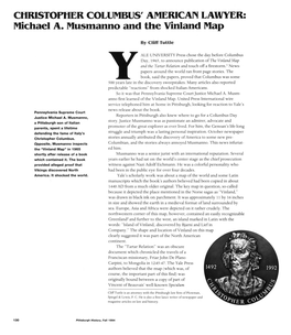 CHRISTOPHER COLUMBUS' AMERICANLAWYER: Michael A.Musmanno and the Vinland Map