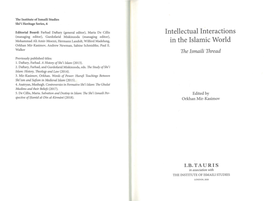 Intellectual Interactions in the Islamic World Whether Geographical, Intellectual Or Religious