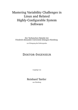 Mastering Variability Challenges in Linux and Related Highly-Conﬁgurable System Software