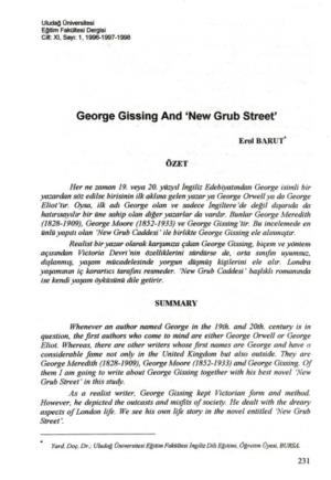 George Gissing and 'New Grub Street'