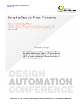 Designing Chips That Protect Themselves