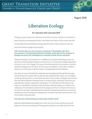 Liberation Ecology