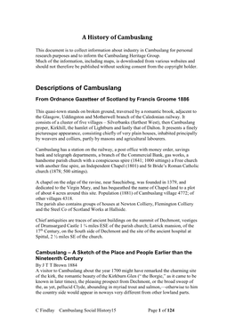 Cambuslang Social History15 Page 1 of 124