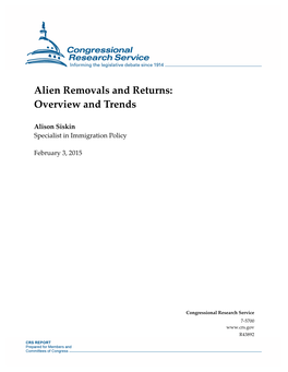 Alien Removals and Returns: Overview and Trends