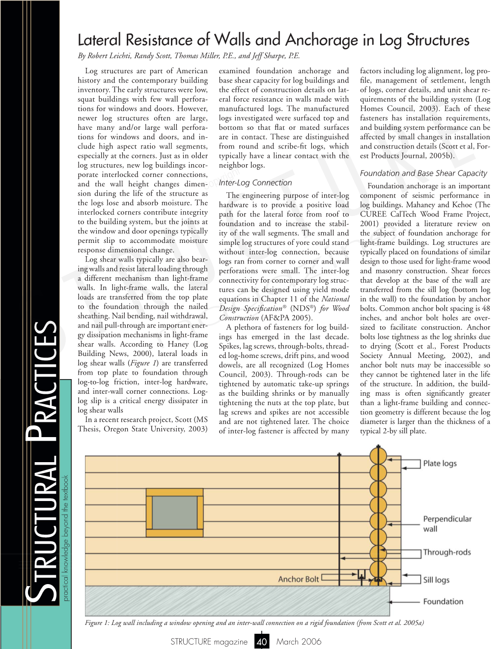 Lateral Resistance of Log Walls