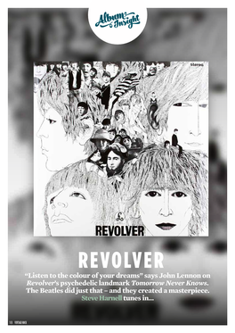 REVOLVER “Listen to the Colour of Your Dreams” Says John Lennon on Revolver’S Psychedelic Landmark Tomorrow Never Knows