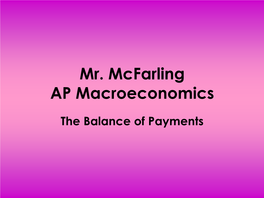 Mr. Mayer AP Macroeconomics