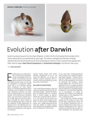 Evolution After Darwin