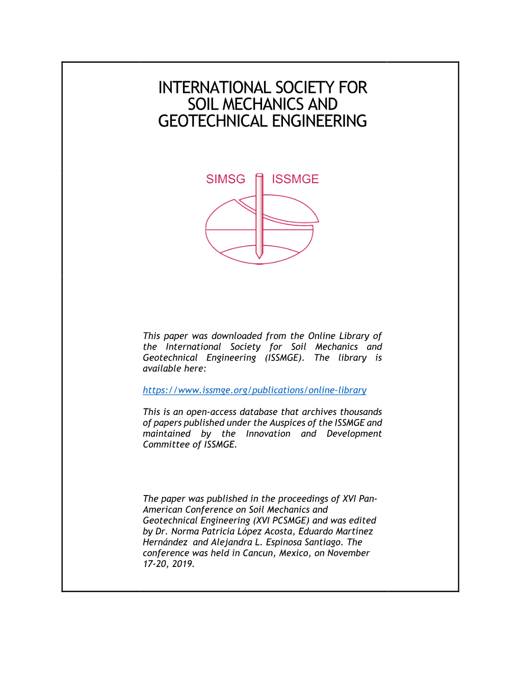 Downloaded from the Online Library of the International Society for Soil Mechanics and Geotechnical Engineering (ISSMGE)