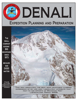 Expedition Planning and Preparation