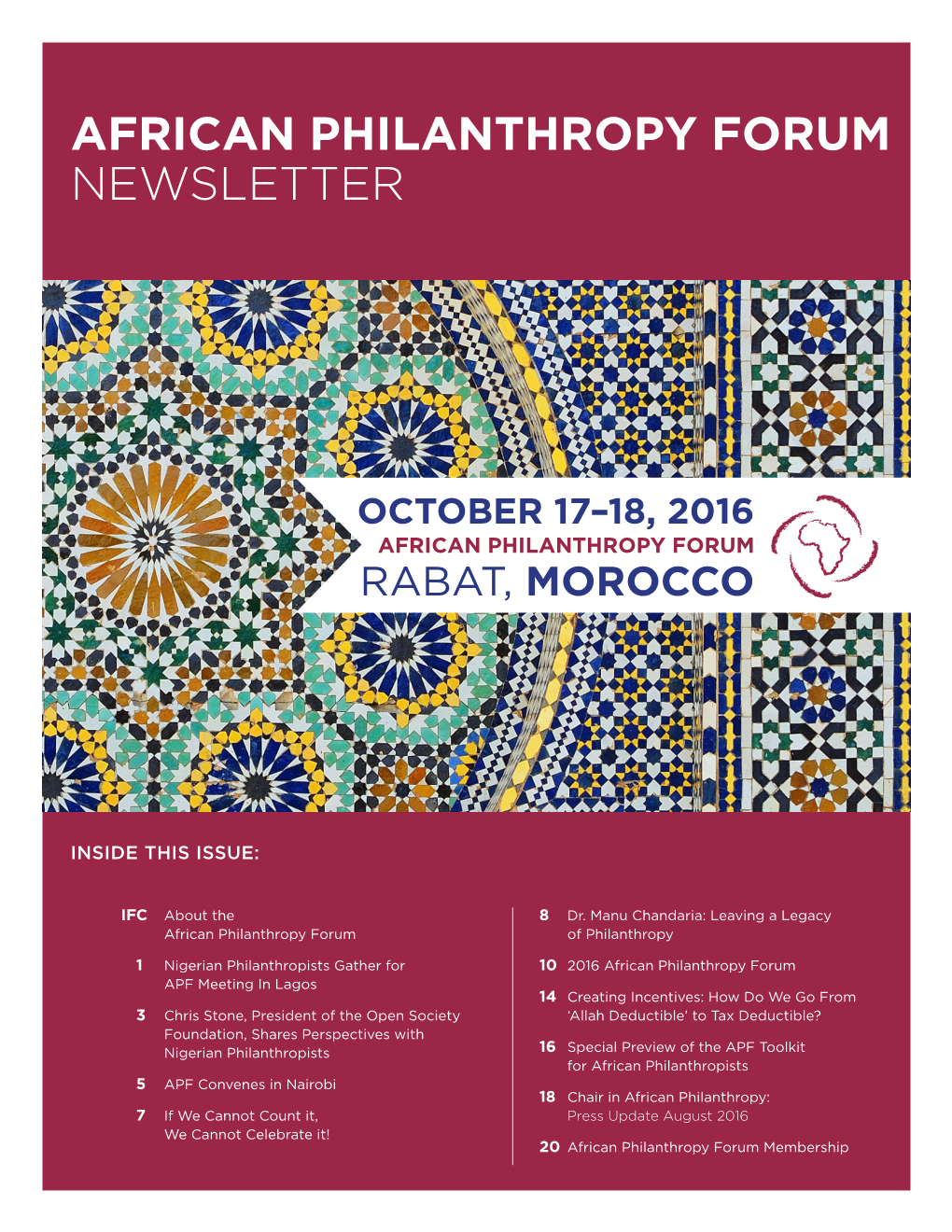 African Philanthropy Forum Newsletter