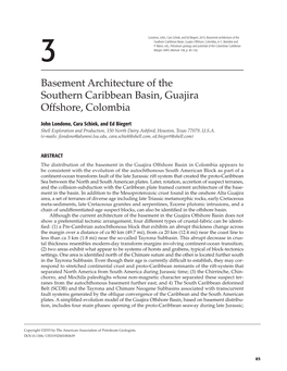 Basement Architecture of the Southern Caribbean Basin, Guajira Offshore, Colombia,In C