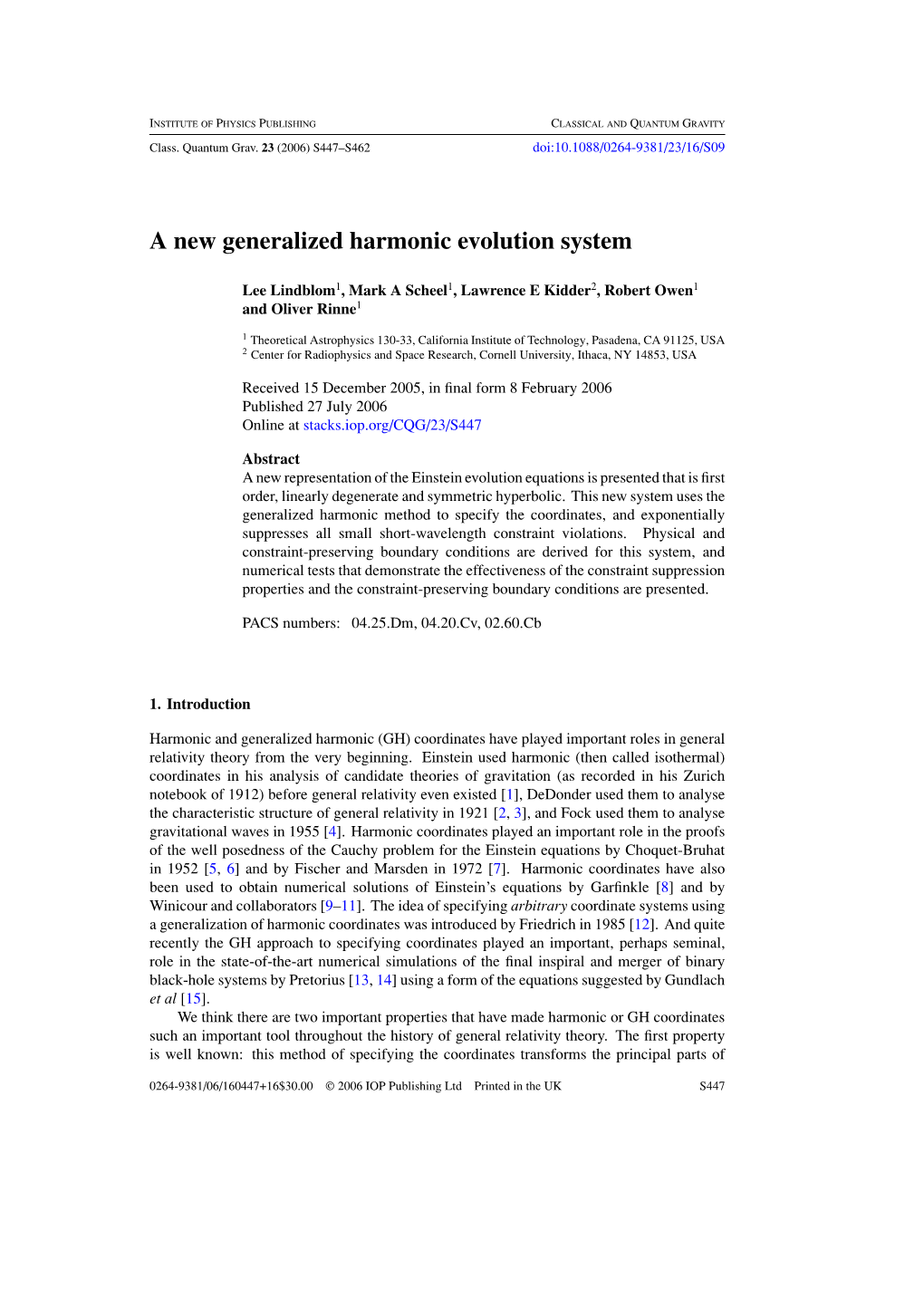 A New Generalized Harmonic Evolution System