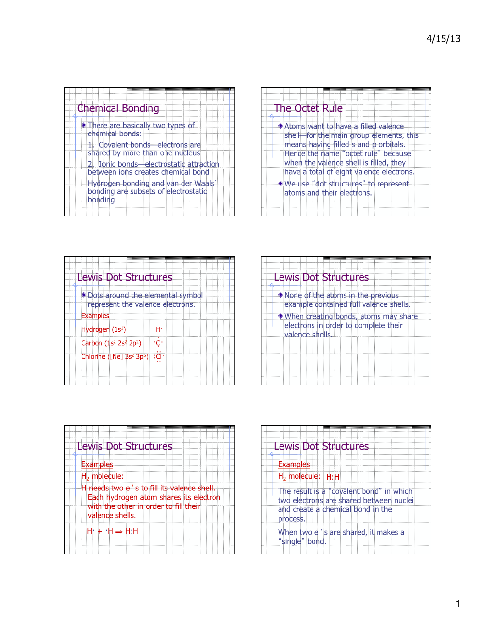 Gen Chem--Chapter 8 Lecture Notes