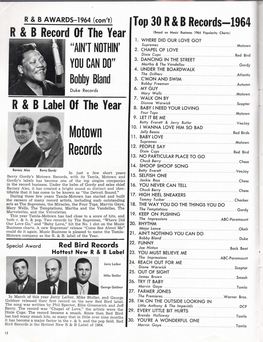 Top 30 R & 8 Records-1964