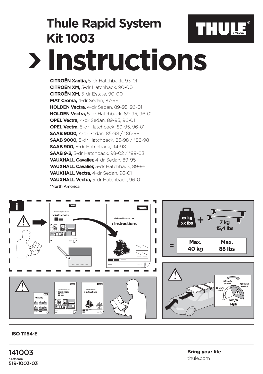 Thule Rapid System Kit 1003