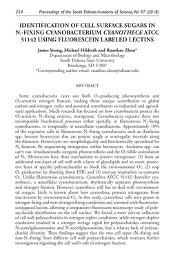 Identification of Cell Surface Sugars in N2-Fixing Cyanobacterium