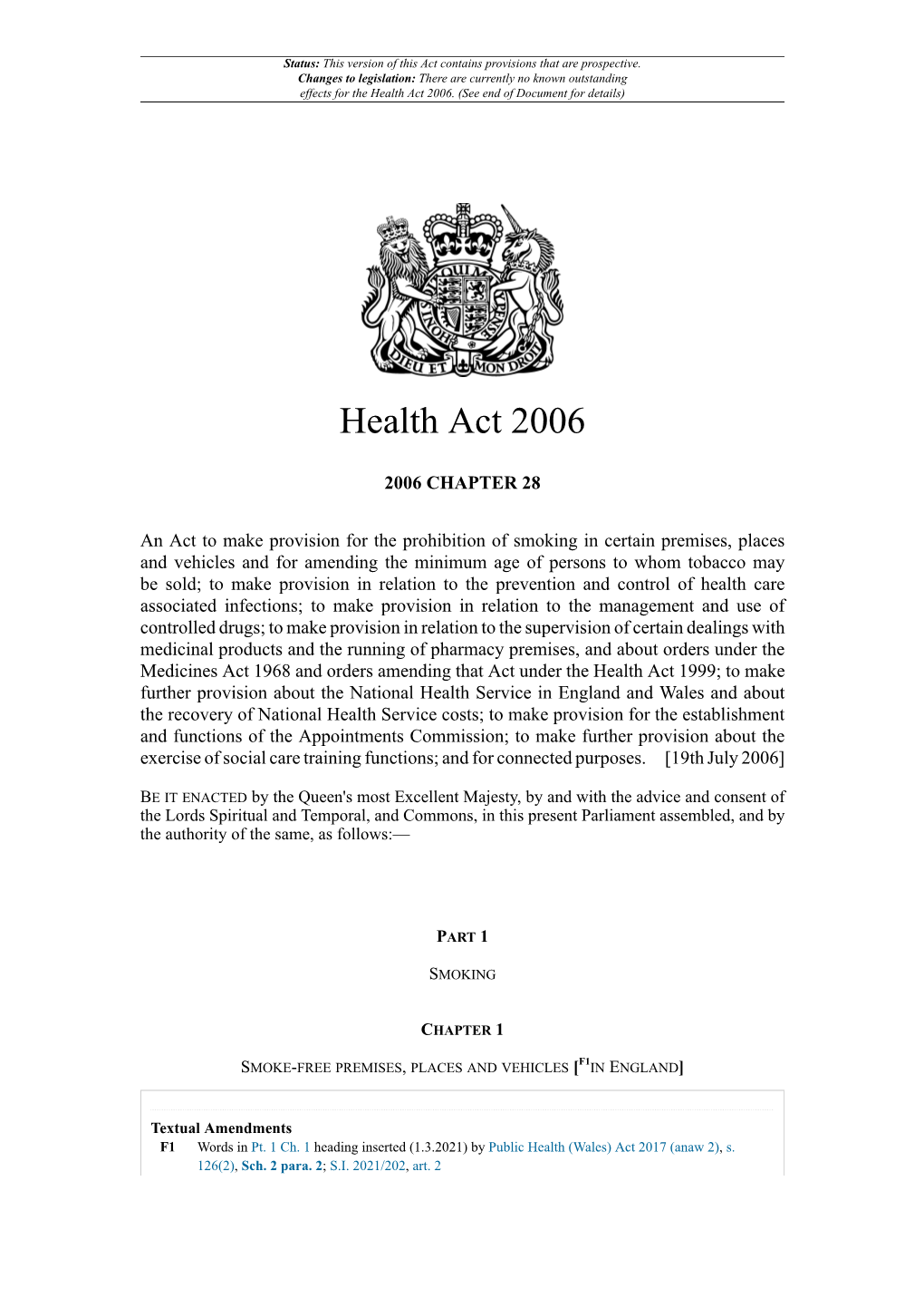 Health Act 2006