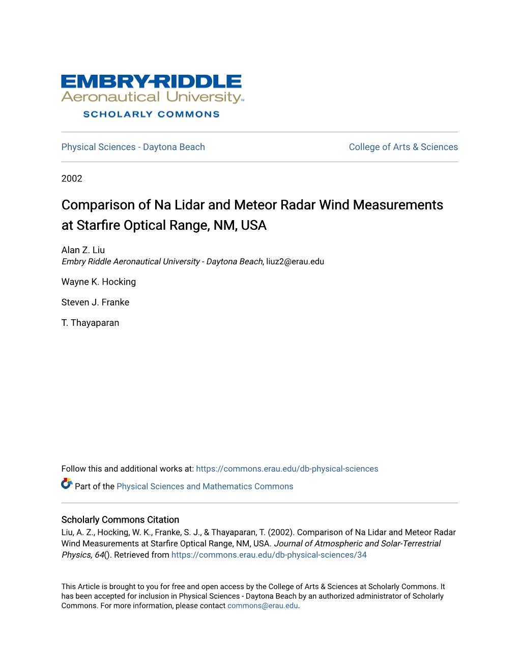 Comparison of Na Lidar and Meteor Radar Wind Measurements at Starfire Optical Range, NM, USA