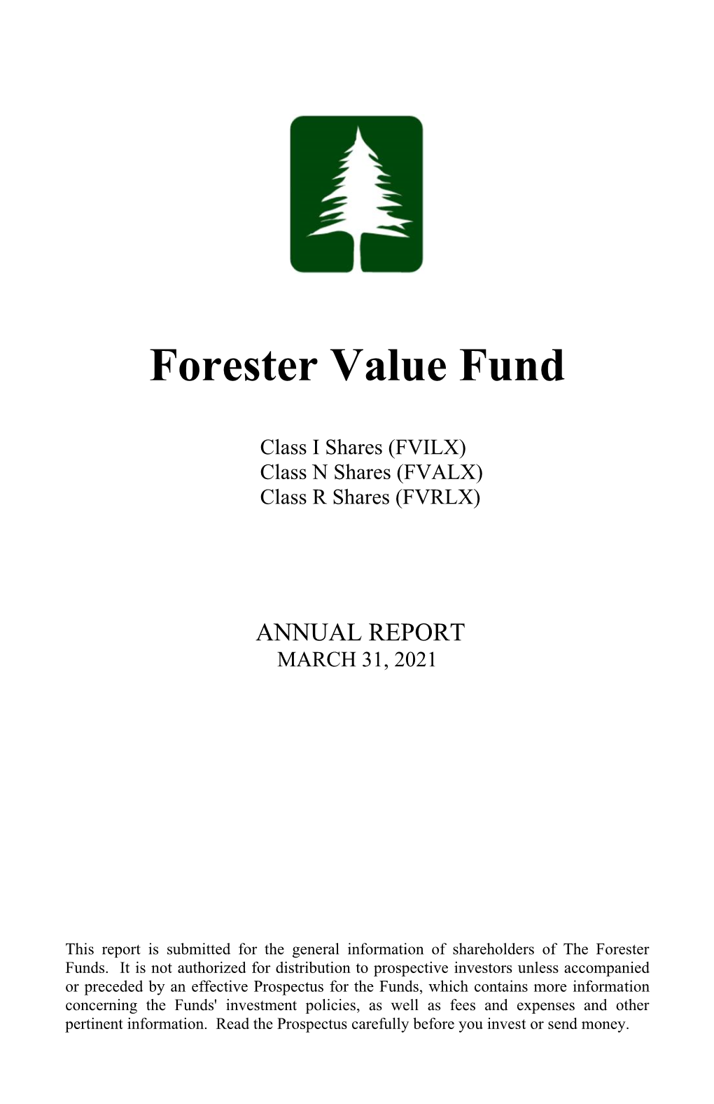 Forester Value Fund