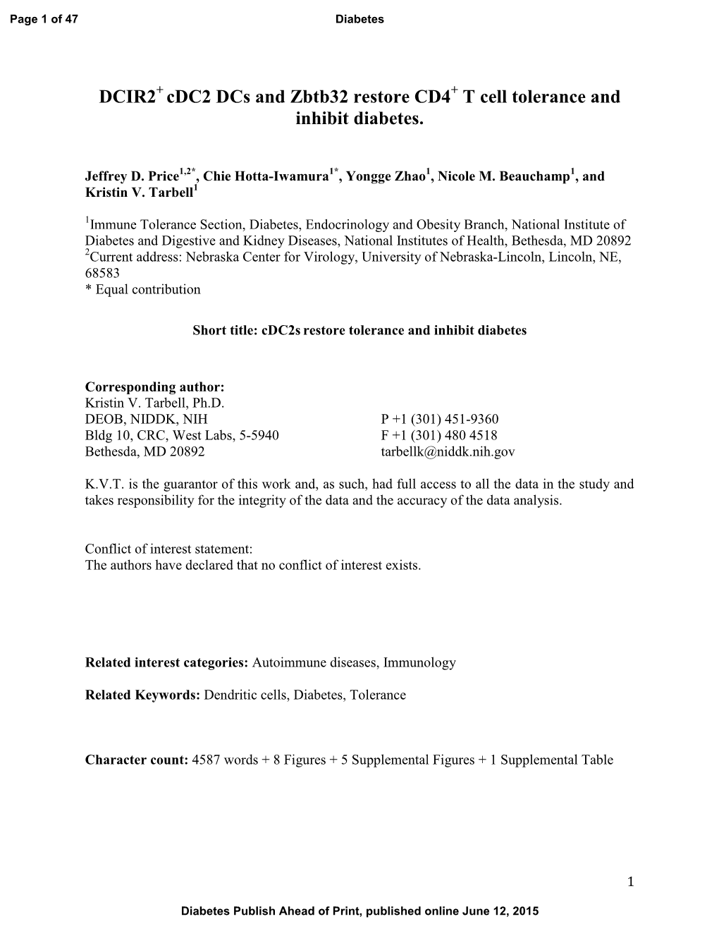 DCIR2 Cdc2 Dcs and Zbtb32 Restore CD4 T Cell Tolerance and Inhibit