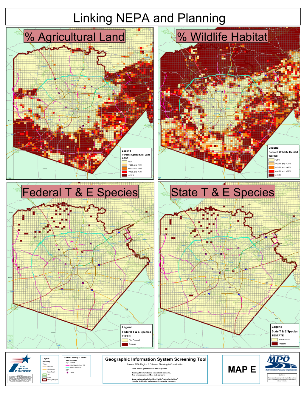 MAP E Geographic Information System Screening Tool