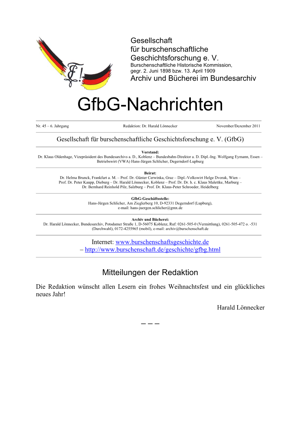 Gfbg-Nachrichten