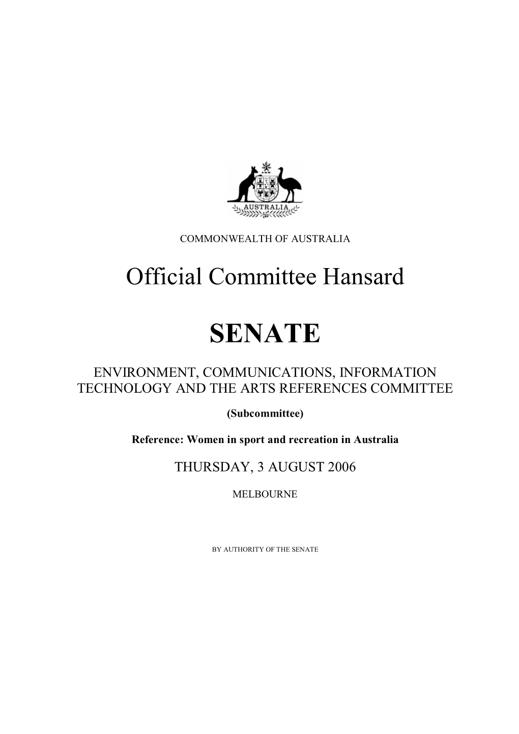 Official Committee Hansard