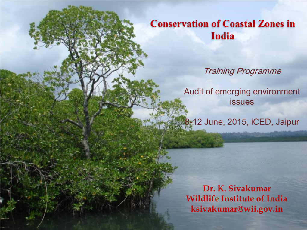 Conservation of Coastal Zones in India