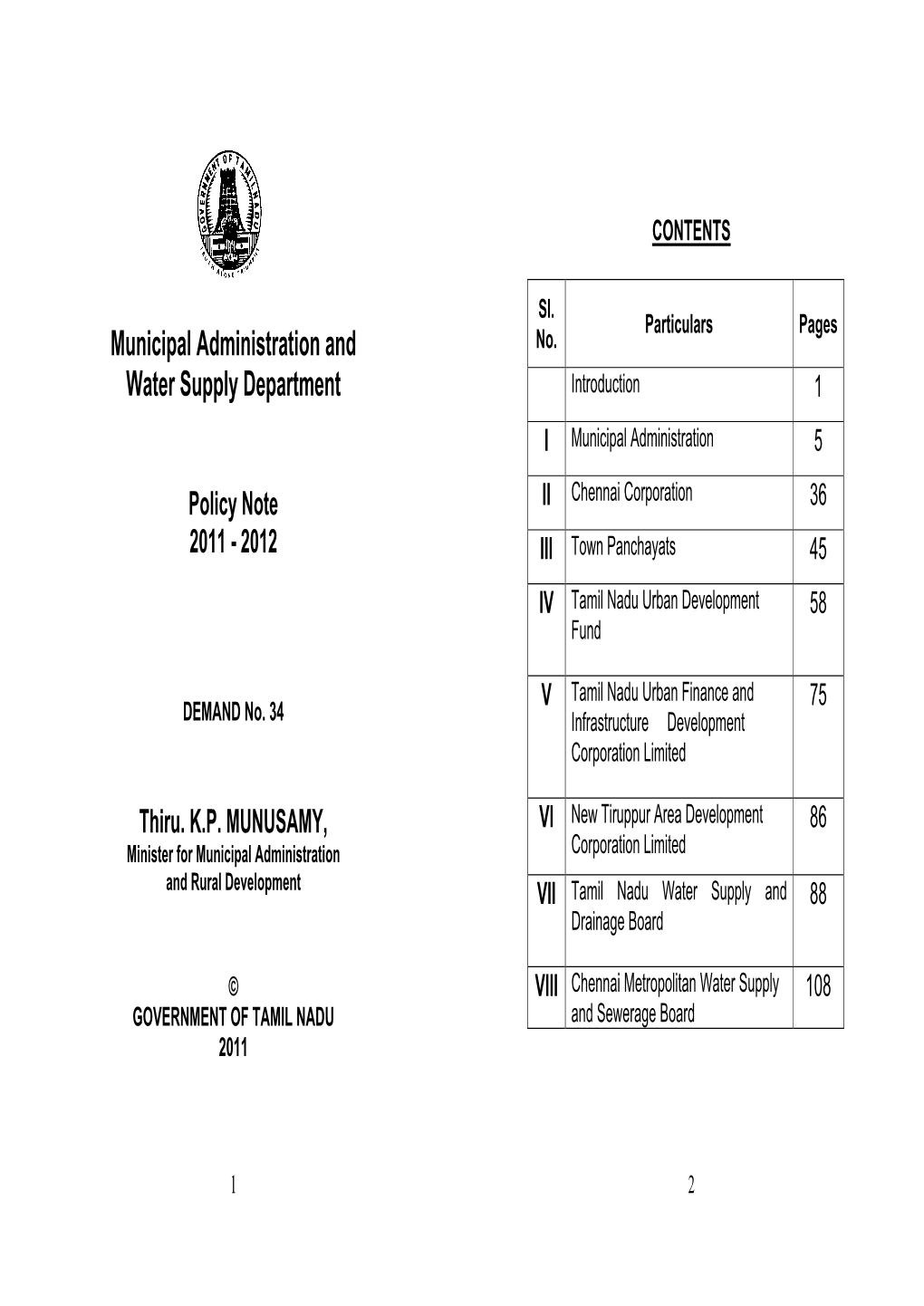 Commissionerate of Municipal Administration