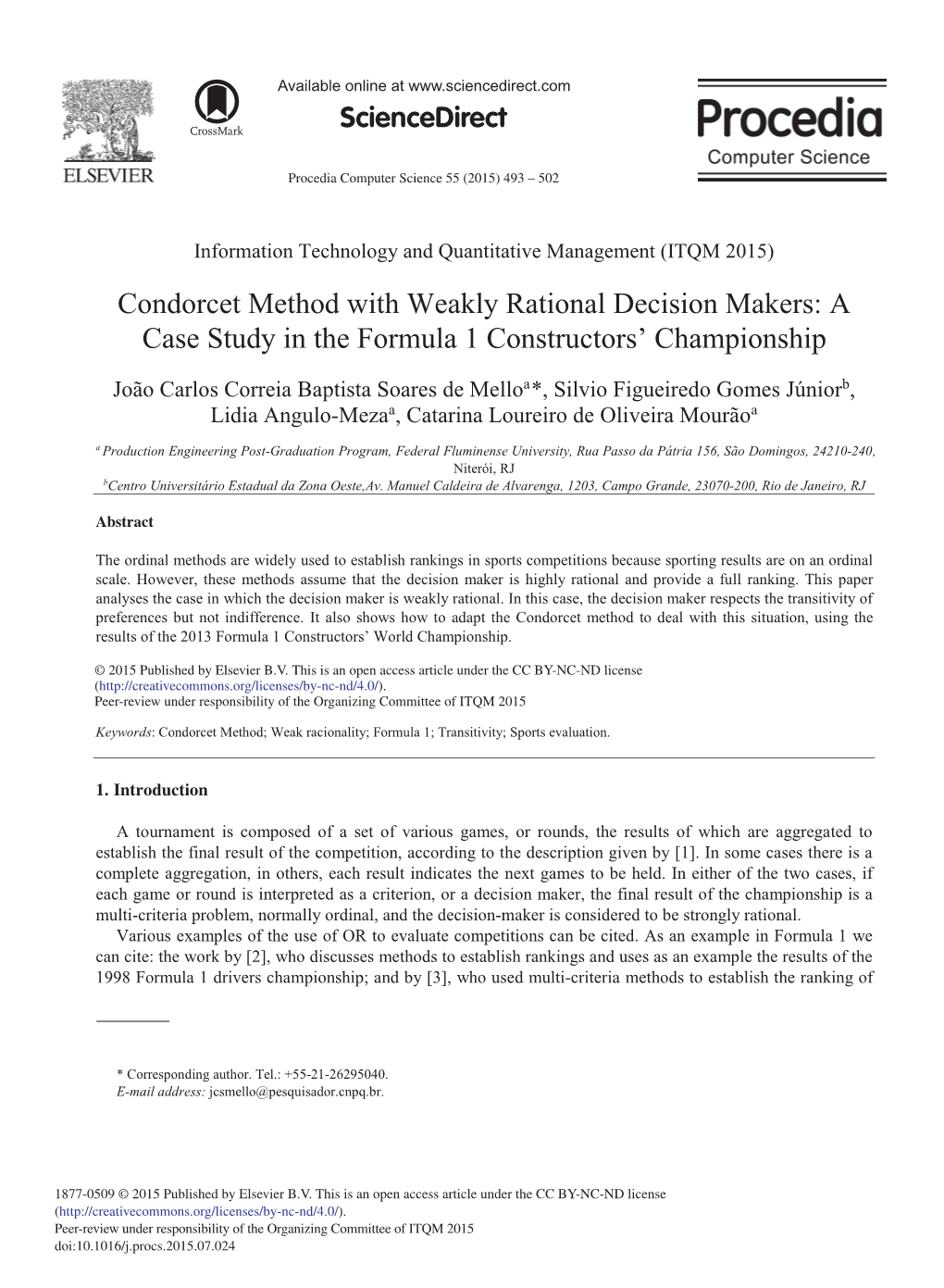 A Case Study in the Formula 1 Constructors' Championship