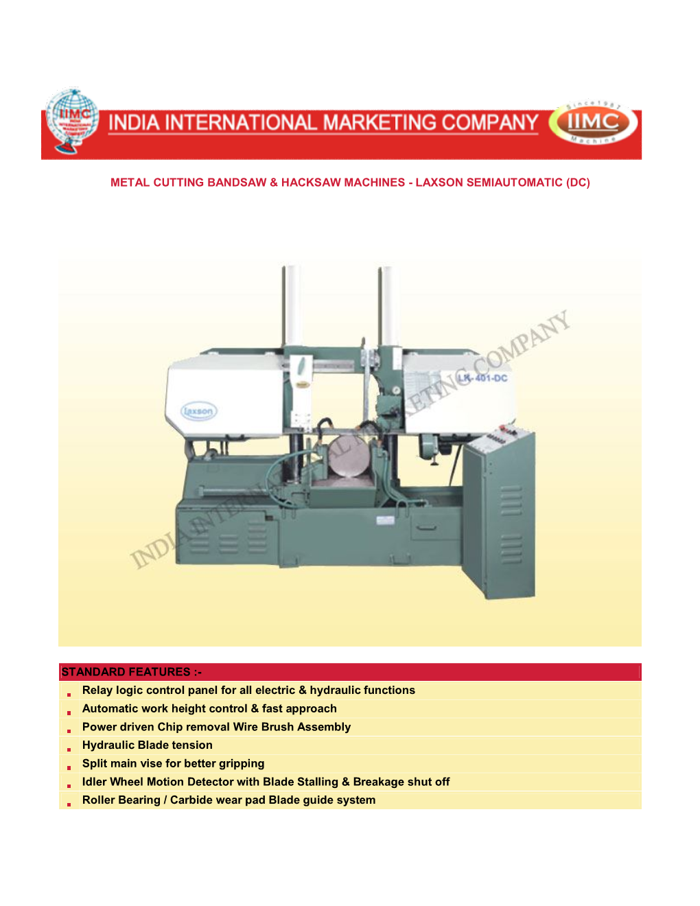 Metal Cutting Bandsaw & Hacksaw Machines