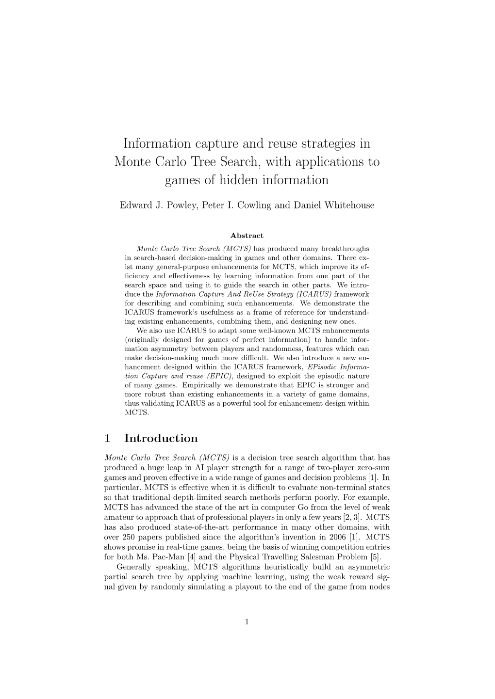 Information Capture and Reuse Strategies in Monte Carlo Tree Search, with Applications to Games of Hidden Information