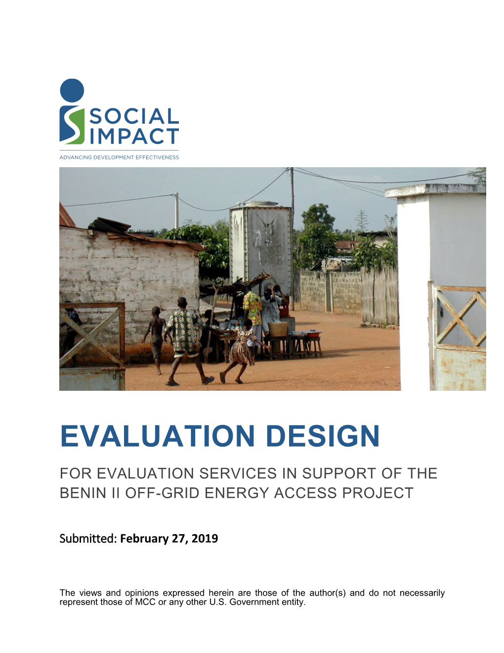 Evaluation Design Report